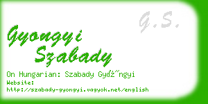 gyongyi szabady business card